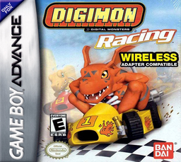Digimon Racing box art for GameBoy Advance
